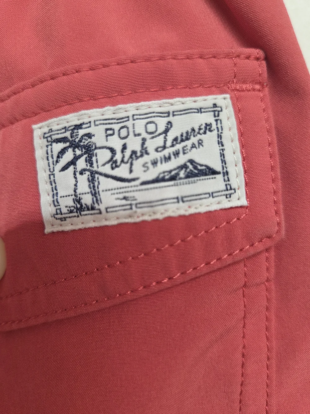 Polo by Ralph Lauren Men's Red Drawstring Swim/Active Shorts